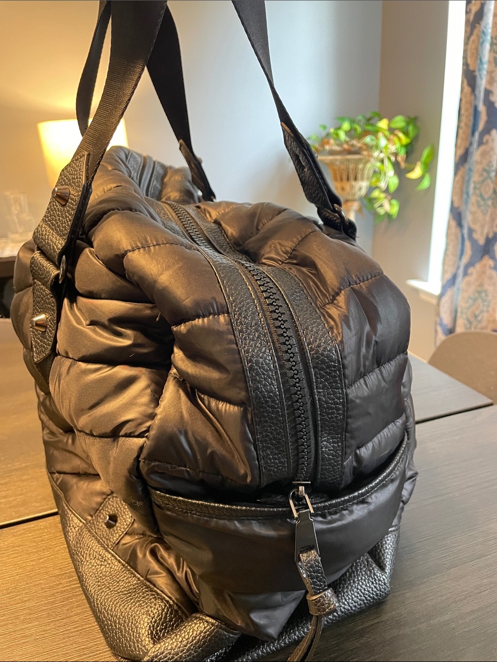 Cynthia Rowley Black Quilted Travel Tote Bag - Picture 5 of 10
